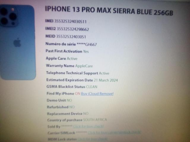 Iphone 13 pro max 256 Icloud - 2/2